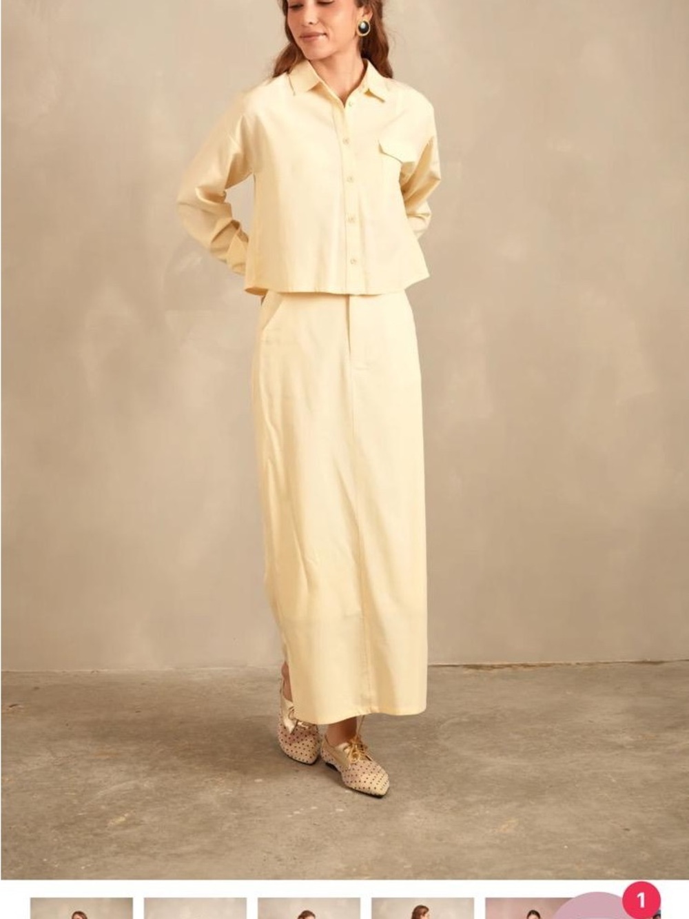 Cream Maxi Skirt — Minimalist Straight Silhouette
